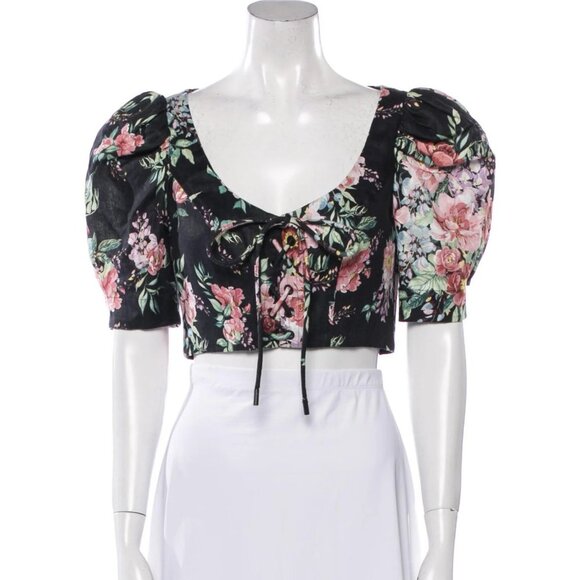 ZIMMERMANN Bellitude Tuck Floral-Print Linen Set Zimmermann Size 0 - Picture 13 of 16